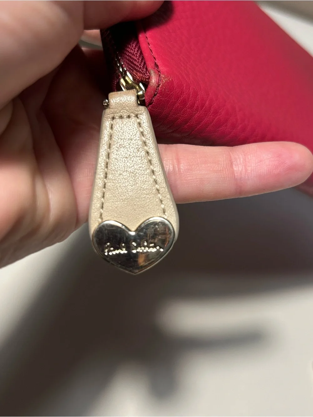 Paul Smith Fuchsia Pebbled Leather Zip Around Wallet